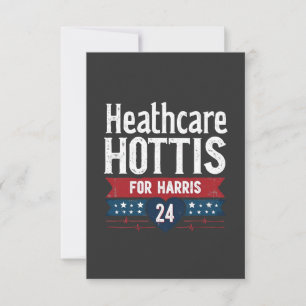 HealthCare Hotties für Harris 24 Kamala Walz Nurse RSVP Karte