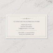 Healthcare Insurance Advisor Visitenkarte (Rückseite)