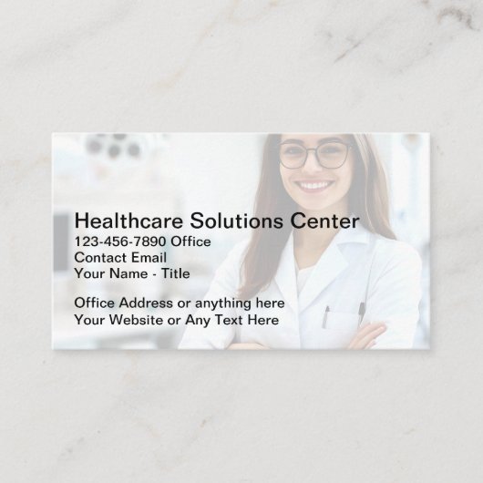 Healthcare Insurance Rep Business Cards Visitenkarte (Vorderseite)