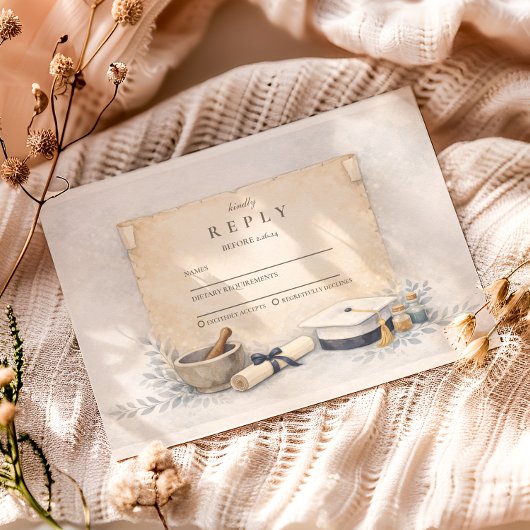Healthcare Professional Graduation RSVP Karte
