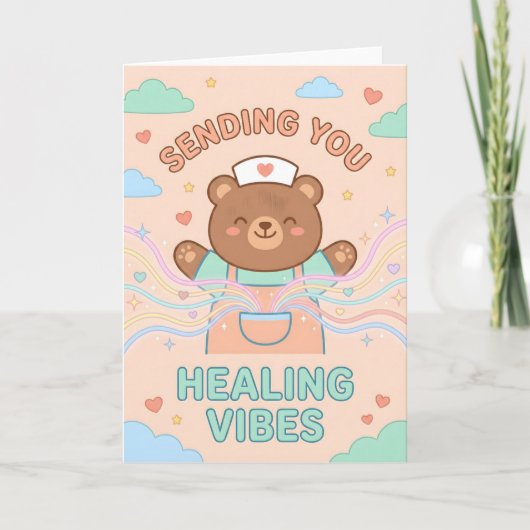 Healthcare Support Gift Sending You Healing Vibes Karte (Vorderseite)
