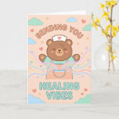 Healthcare Support Gift Sending You Healing Vibes Karte (Gelbe Blume)