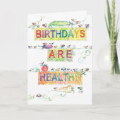 "Healthy" Birthday Card Karte (Vorderseite)