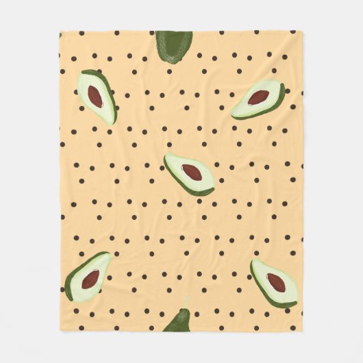 Healthy foods. Seamless avocado pattern,  avocado  Fleecedecke (Vorderseite)