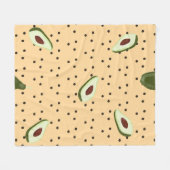 Healthy foods. Seamless avocado pattern,  avocado  Fleecedecke (Vorderseite (Horizontal))
