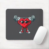 Healthy Heart Heart Disease Awareness Weightliftin Mousepad (Mit Mouse)