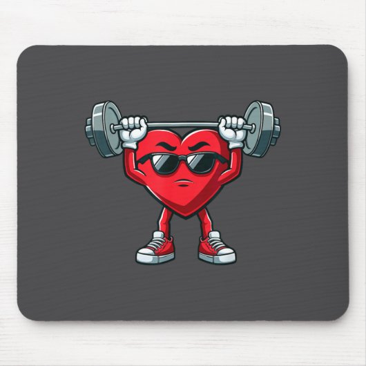 Healthy Heart Heart Disease Awareness Weightliftin Mousepad (Vorne)