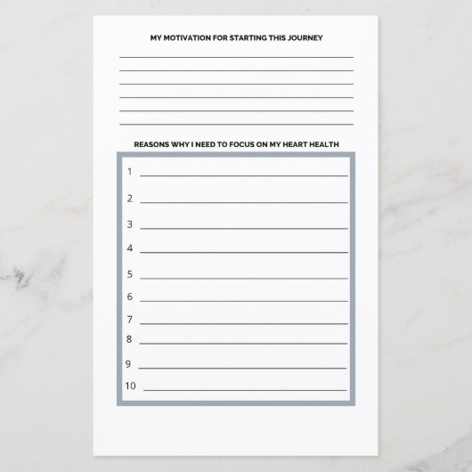 Healthy Heart Journal Papier Seite 2 Vorlage (Vorderseite)