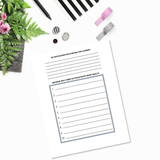 Healthy Heart Journal Papier Seite 2 Vorlage