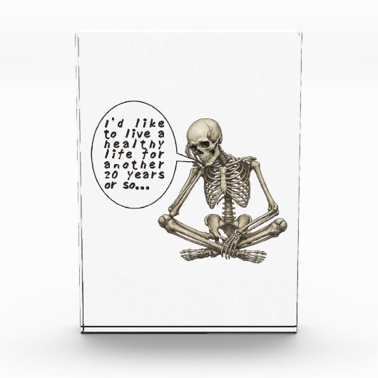 Healthy Life Can Wait Skeleton Fotoblock (Vorderseite)