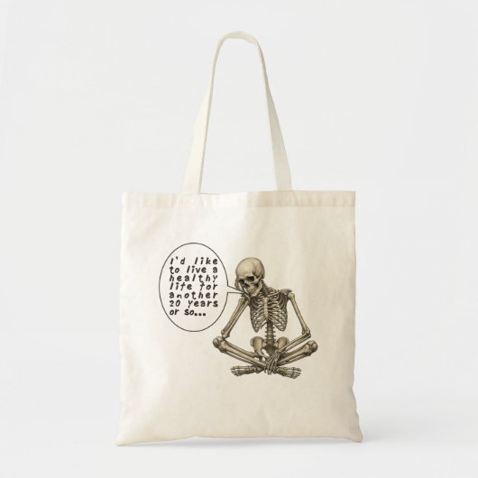 Healthy Life Can Wait Skeleton Tragetasche (Vorne)