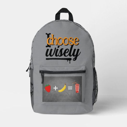 Healthy lifestyle design bedruckter rucksack (Vorderseite)