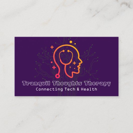 Healthy Mind Logo | AI-Software Visitenkarte (Vorderseite)