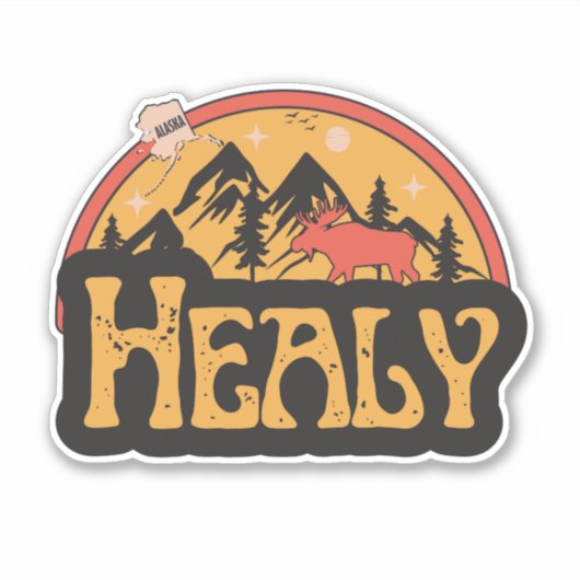 Healy, Alaska Sticker (Vorderseite)