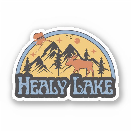Healy Lake, Alaska Sticker (Vorderseite)