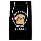 Hear Hear Hear Funny Brot Pun Dark BG Kleine Geschenktüte (Vorderseite)