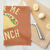Hear  Me Crunch Taco Geschirrtuch (Viertel Falte)