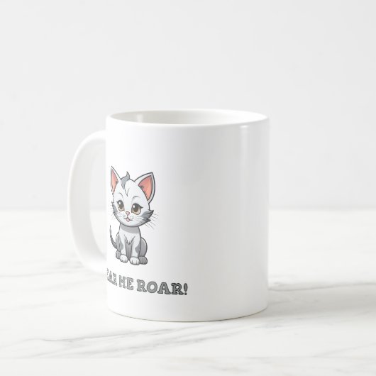 Hear Me Roar t-shirt Kaffeetasse (Vorderseite Links)