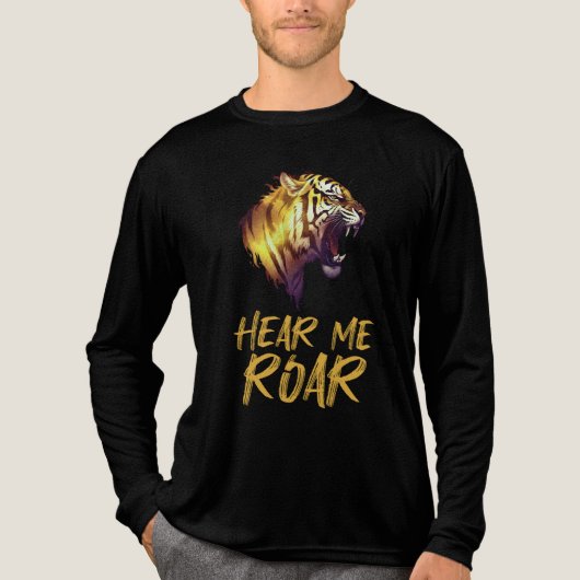 Hear Me Roar, Tiger Head Graphic Tri-Blend Shirt (Vorderseite)