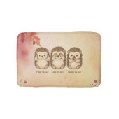 hear, see and speak no evil cute Hedgehogs Badematte (Vorderseite)