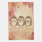 hear, see and speak no evil cute Hedgehogs Geschirrtuch (Vertikal)