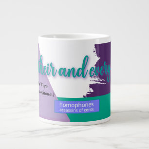 Hear, Their und Everywear – Alfa Sity Homophone  Jumbo-Tasse
