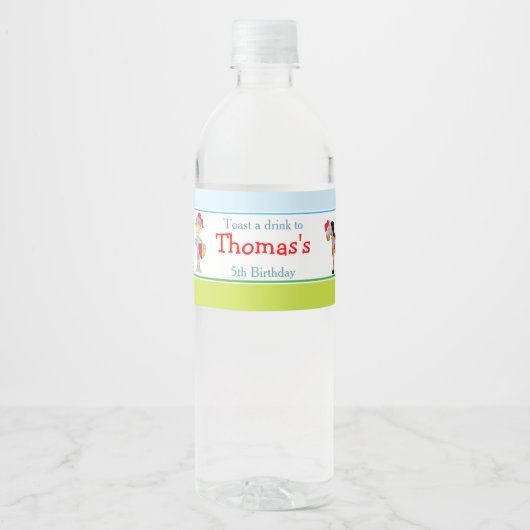 Hear Ye Blonde Niedlich Knight Wasserflaschenetikett (Vorderseite)