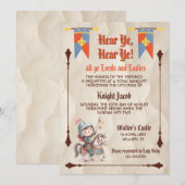 Hear Ye Medieval Renaissance Royal Birthday Einladung (Vorne/Hinten)