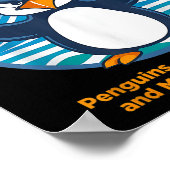Heard Island Pinguin Protest gegen Tariff Flippe Poster (Ecke)