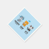Heard Saw Ate No Bird Party Napkins Serviette (Ecke)