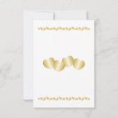 Heardesign Gold farbige Bridesmaid-Anfrage Einladung (Rückseite)