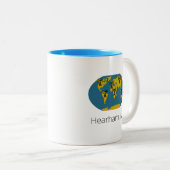 Hearham.live Fan-Tasse Zweifarbige Tasse (VorderseiteRechts)