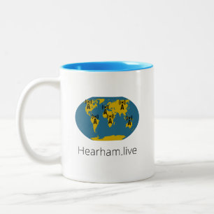 Hearham.live Fan-Tasse Zweifarbige Tasse