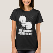 Hearing Aid Deaf Pride ASL hand sign language sit  T-Shirt (Vorderseite)