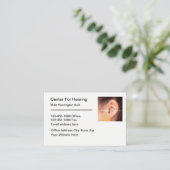 Hearing Aids ENT Appointment Business Cards Visitenkarte (Stehend Vorderseite)