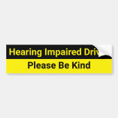 Hearing Impaired Driver Warning Autoaufkleber (Vorne)