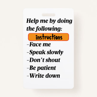 Hearing Impaired Support Badge Ausweis