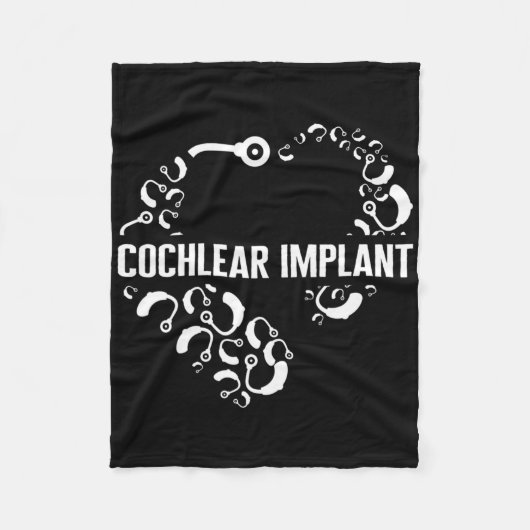 Hearing Loss Awareness Love Cochlear Implant Asl H Fleecedecke (Vorderseite)