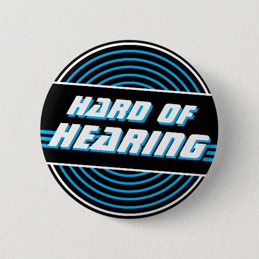 Hearing von 80er Vinyl Record Lt Blue Music Button (Vorderseite)