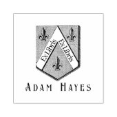 Hearldic Medieval Shield Ex Libris Gummistempel (Prägung)