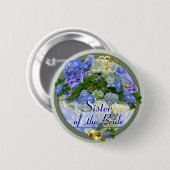 HEARS & HYDRANGEAS ~ Hochzeitsschaltfläche/Button Button (Vorne & Hinten)