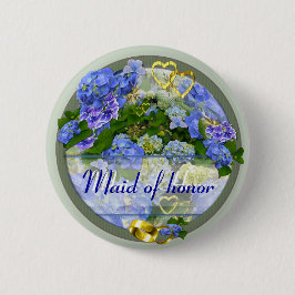 HEARS & HYDRANGEAS ~ Hochzeitsschaltfläche/Button Button