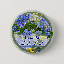 HEARS & HYDRANGEAS ~ Hochzeitsschaltfläche/Button Button