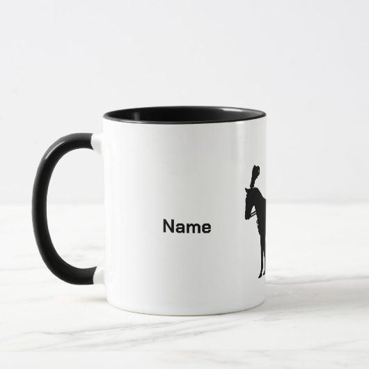 Hearse Carriage Silhouette Beerdigung Tasse (Links)