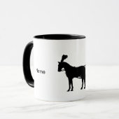 Hearse Carriage Silhouette Beerdigung Tasse (Vorderseite Links)