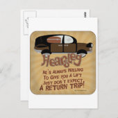 Hearsley's Motto Postkarte (Vorne/Hinten)