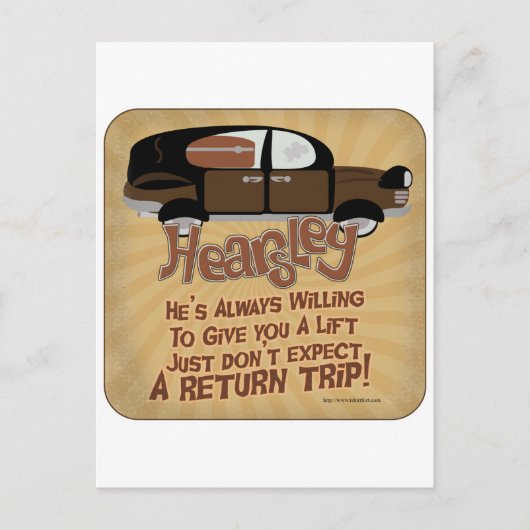 Hearsley's Motto Postkarte (Vorderseite)