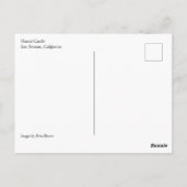 Hearst Castle, San Simeon, California Postkarte (Rückseite)