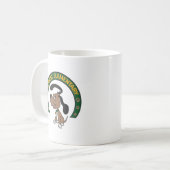 Hearst grundlegendes klassisches Jagdhund-Logo Kaffeetasse (Vorderseite Links)