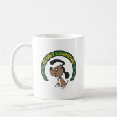 Hearst grundlegendes klassisches Jagdhund-Logo Kaffeetasse (Links)